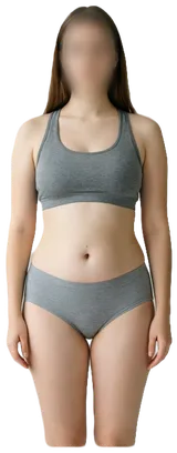 Average sedentary woman, 18